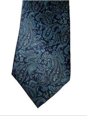 Stefano Ricci Men’s Tie Blue Paisley Width: 3.5” Length: 62.5” 100% Silk Italy
